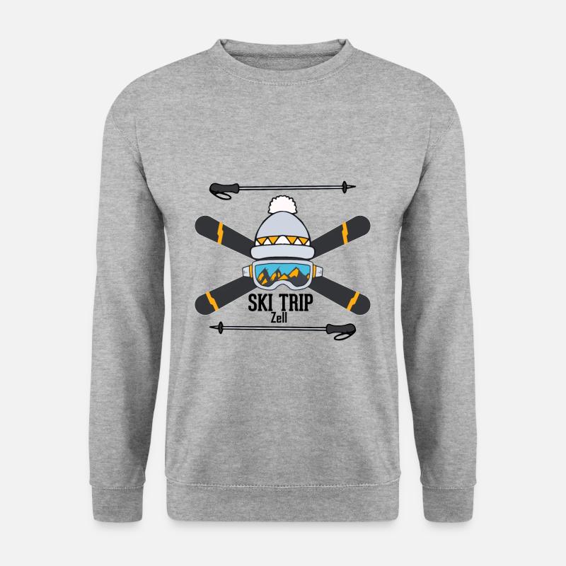Ski Trip Zell - Skiurlaub - Skipiste - Unisex Pullover - Weißgrau meliert
