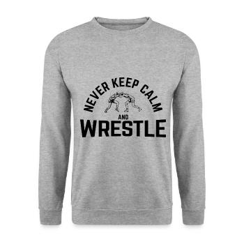 Grappling Martial Arts Wrestling - Unisex Pullover - Weißgrau meliert - Vorne - Alina (178cm) & Michal (187cm)