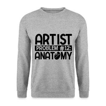 Maler Zeichner für Künstler - Unisex Pullover - Weißgrau meliert - Vorne - Alina (178cm) & Michal (187cm)