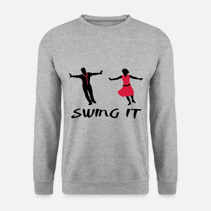 Swing it, Swing dance - Unisex Pullover - Weißgrau meliert