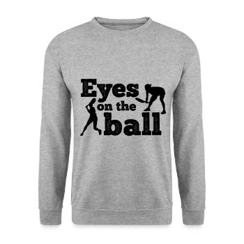 Tennisplatz Spruch Für Tennis - Unisex Pullover - Weißgrau meliert - Vorne - Alina (178cm) & Michal (187cm)