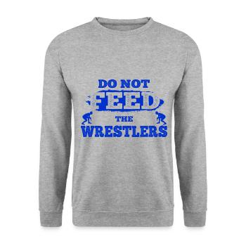 Grappling Martial Arts Wrestling - Unisex Pullover - Weißgrau meliert - Vorne - Alina (178cm) & Michal (187cm)