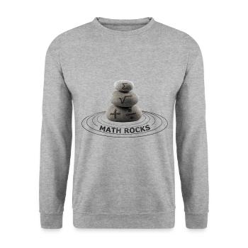 Mathe Rockt - Unisex Pullover - Weißgrau meliert - Vorne - Alina (178cm) & Michal (187cm)