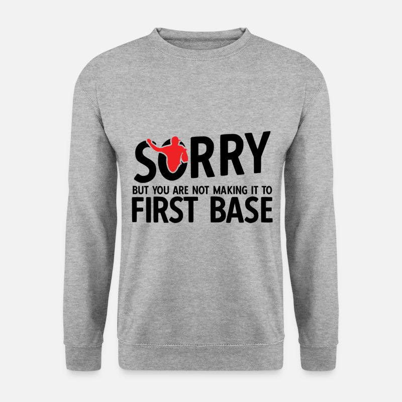 Baseball - Unisex Pullover - Weißgrau meliert