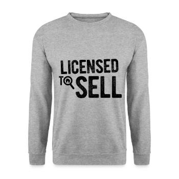 Immobilien-Händler Für Immobilien-Makler - Unisex Pullover - Weißgrau meliert - Vorne - Alina (178cm) & Michal (187cm)