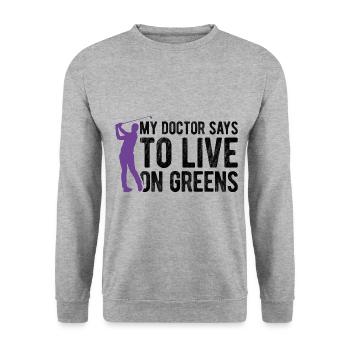 Golfplatz zum Golfen Golf - Unisex Pullover - Weißgrau meliert - Vorne - Alina (178cm) & Michal (187cm)