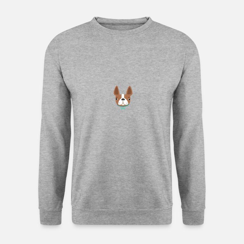 Hund - Unisex Pullover - Weißgrau meliert