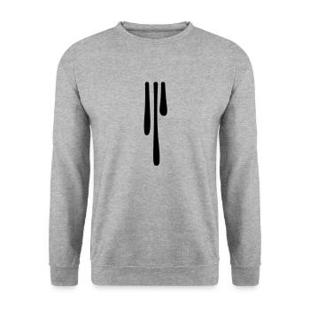 drips_4 - Unisex Sweatshirt - salt & pepper - Front - Alina (178cm) & Michal (187cm)