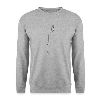 Asie - Sweat-shirt Unisexe - gris chiné - Devant - Alina (178cm) & Michal (187cm)