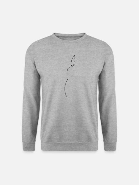 Asien - Unisex Pullover - Weißgrau meliert