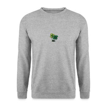 Two Shamrocks - Unisex Sweatshirt - salt & pepper - Front - Alina (178cm) & Michal (187cm)