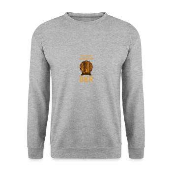 Brauer Bier Brauen Braumeister Hopfen Geschenk - Unisex Pullover - Weißgrau meliert - Vorne - Alina (178cm) & Michal (187cm)