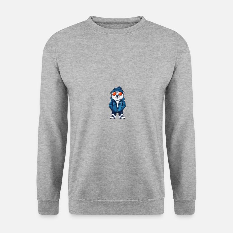Polar Bear Winter Comic - Unisex Sweatshirt - salt & pepper
