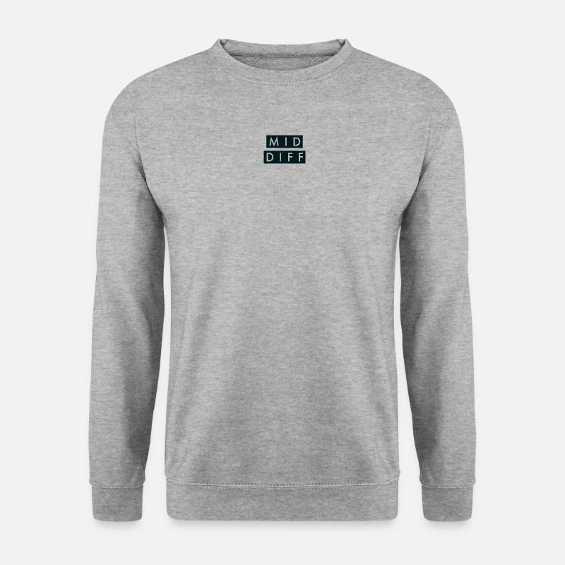 MID DIFF - Unisex Pullover - Weißgrau meliert