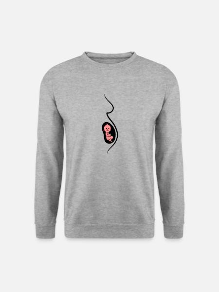 Pregnant Baby - Unisex Sweatshirt - salt & pepper