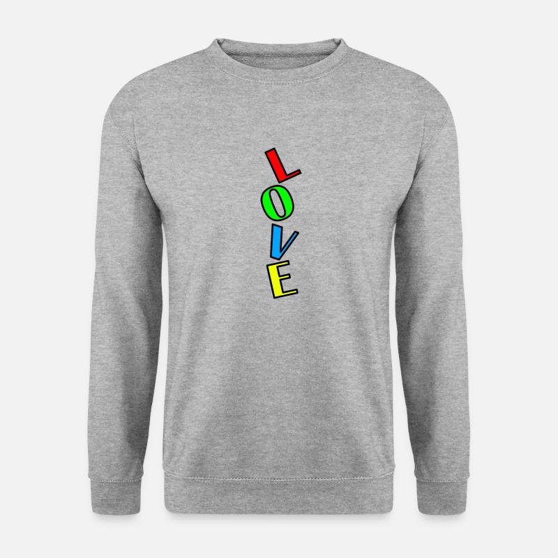 love - Unisex Pullover - Weißgrau meliert