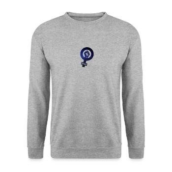 Le pouvoir des filles féministes - Sweat-shirt Unisexe - gris chiné - Devant - Alina (178cm) & Michal (187cm)