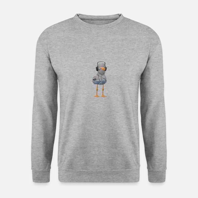 Faule Möwe - Unisex Pullover - Weißgrau meliert