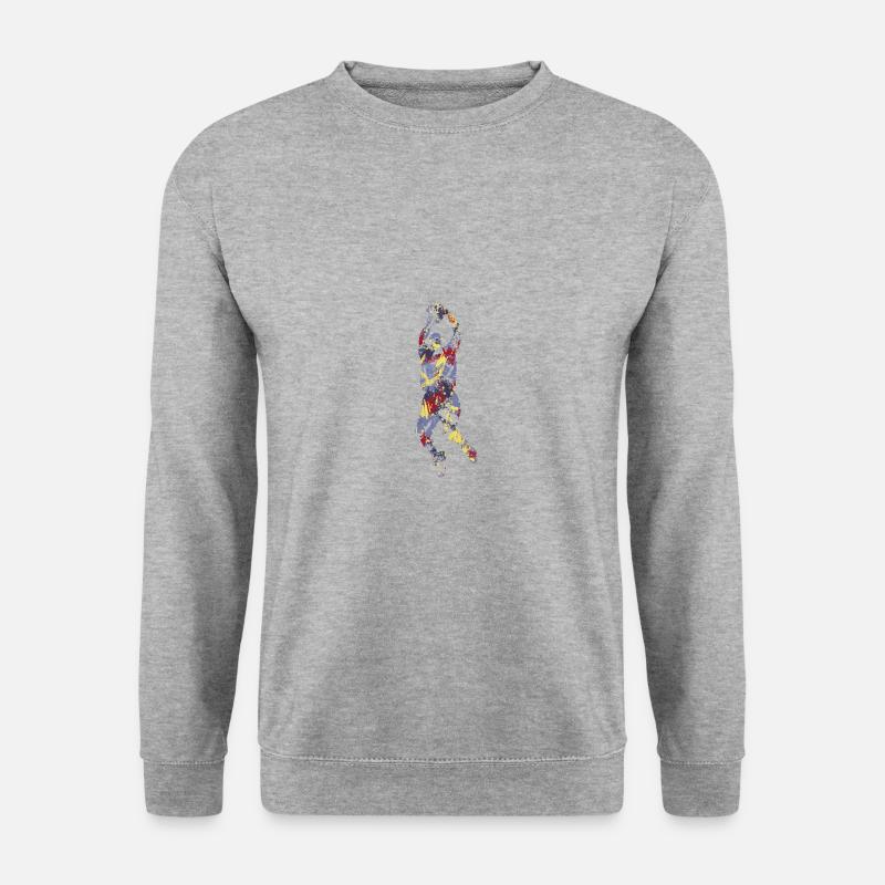 Basketball - Unisex Pullover - Weißgrau meliert