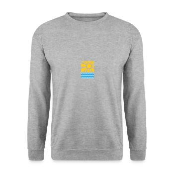 Sommer - Unisex Pullover - Weißgrau meliert - Vorne - Alina (178cm) & Michal (187cm)