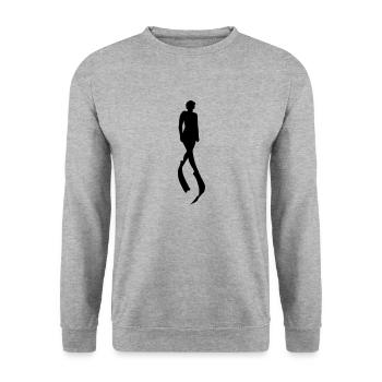 diver freedive 2 - Unisex Sweatshirt - salt & pepper - Front - Alina (178cm) & Michal (187cm)