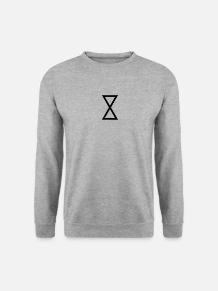 mittelalterliche alchemistische Symbol Sanduhr - Unisex Pullover - Weißgrau meliert