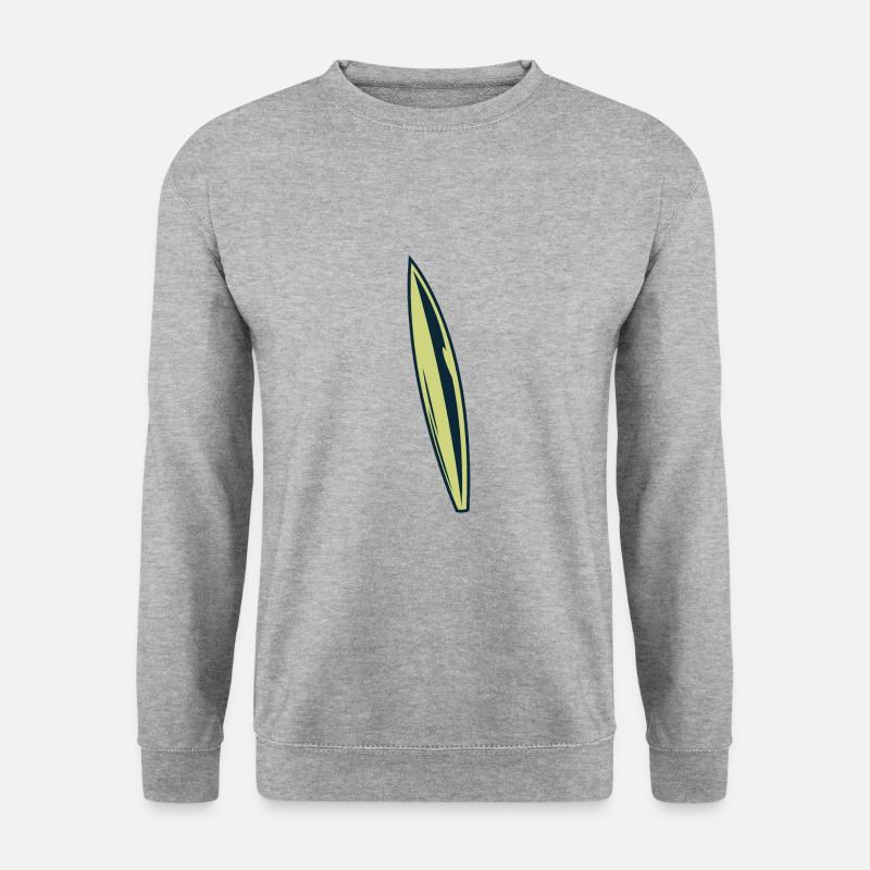 Surfbrett - Unisex Pullover - Weißgrau meliert