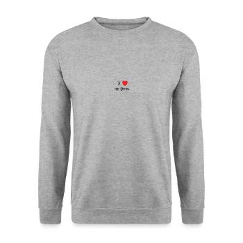 I love my Penis - Unisex Sweatshirt - salt & pepper - Front - Alina (178cm) & Michal (187cm)