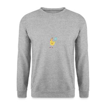 Vogel - Unisex Pullover - Weißgrau meliert - Vorne - Alina (178cm) & Michal (187cm)