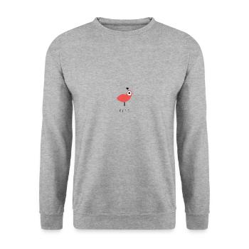 Vogel - Unisex Pullover - Weißgrau meliert - Vorne - Alina (178cm) & Michal (187cm)