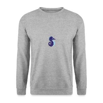 Meerestiere - Unisex Pullover - Weißgrau meliert - Vorne - Alina (178cm) & Michal (187cm)