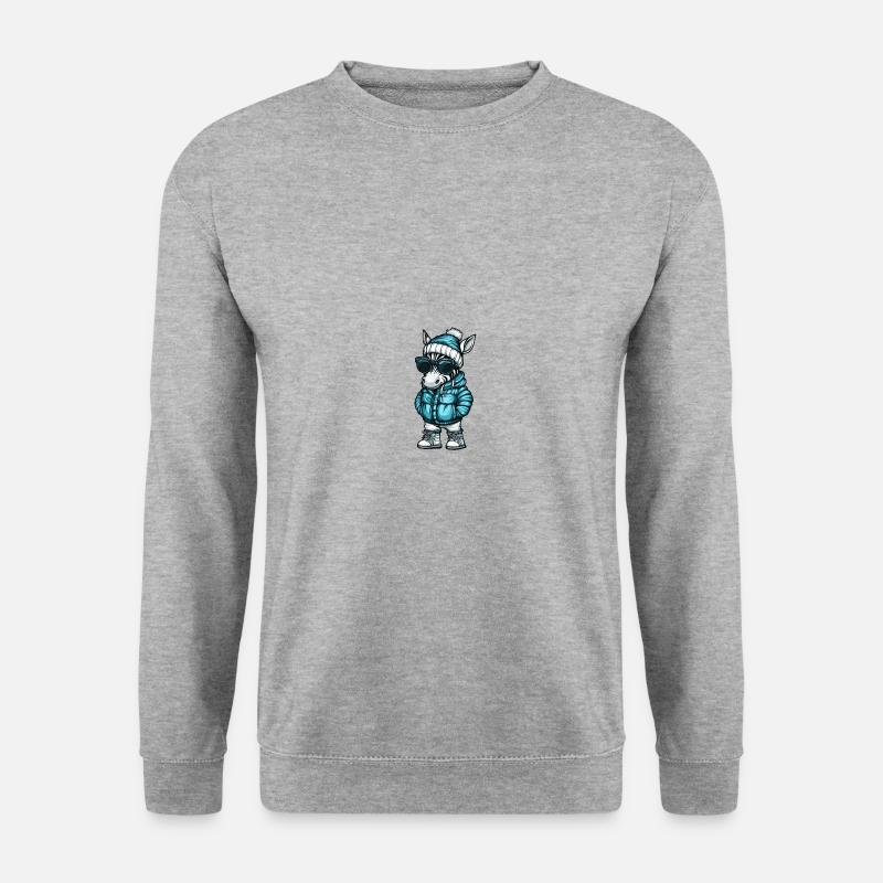 Zebra Winter Comic - Unisex Sweatshirt - salt & pepper