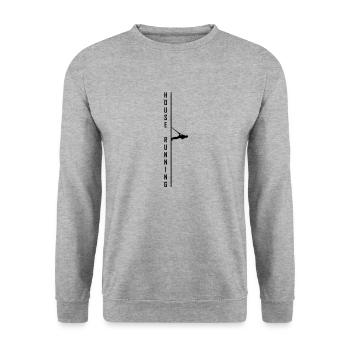 House,running,high-rise,extreme,sport,race,strap - Unisex Sweatshirt - salt & pepper - Front - Alina (178cm) & Michal (187cm)