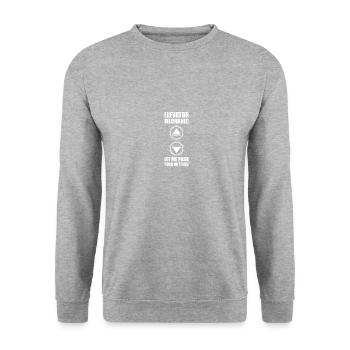 elevator elevator mechanic repair gift - Unisex Sweatshirt - salt & pepper - Front - Alina (178cm) & Michal (187cm)