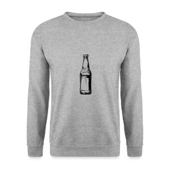 Bottle of beer - Unisex Sweatshirt - salt & pepper - Front - Alina (178cm) & Michal (187cm)