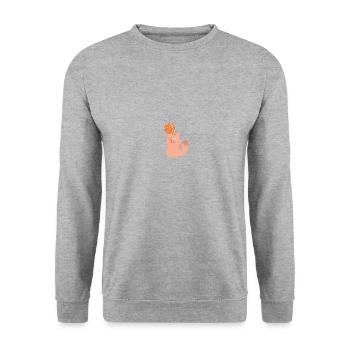 Ballsport - Unisex Pullover - Weißgrau meliert - Vorne - Alina (178cm) & Michal (187cm)