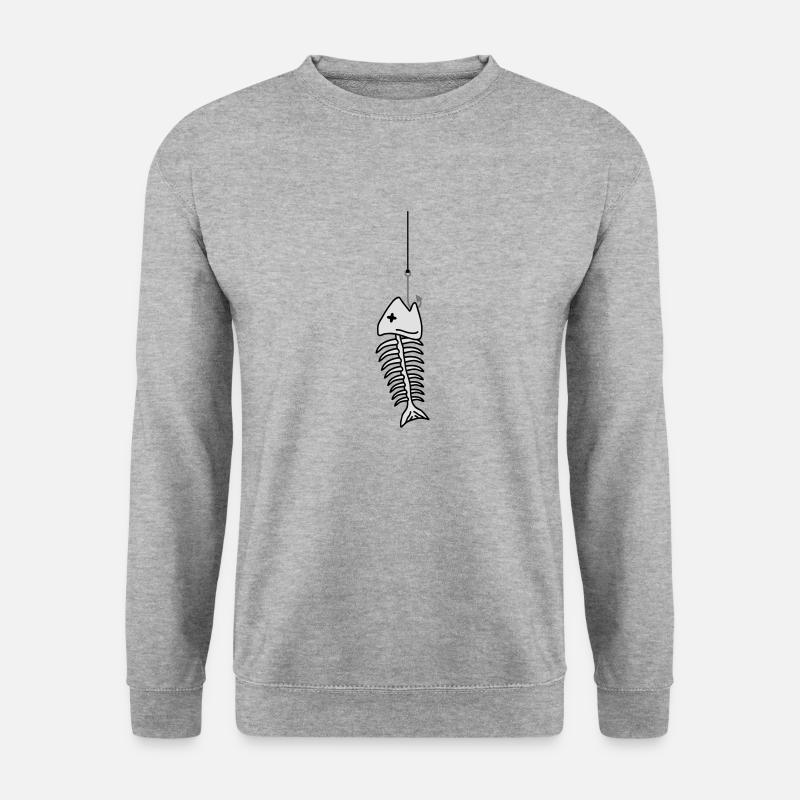 Fishbone On The Hook - Unisex Sweatshirt - salt & pepper