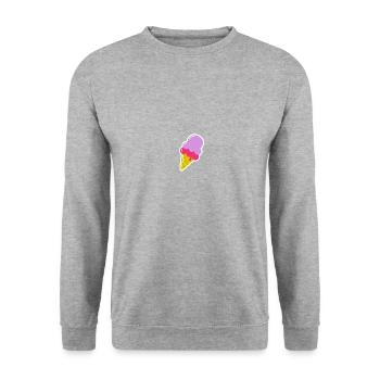 Sommer - Unisex Pullover - Weißgrau meliert - Vorne - Alina (178cm) & Michal (187cm)