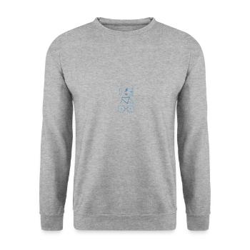Fahrrad - Unisex Pullover - Weißgrau meliert - Vorne - Alina (178cm) & Michal (187cm)