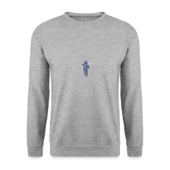 Fahrrad - Unisex Pullover - Weißgrau meliert - Vorne - Alina (178cm) & Michal (187cm)