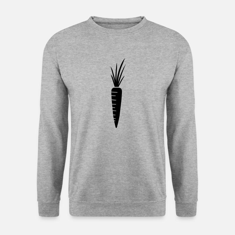 Möhre - Unisex Pullover - Weißgrau meliert