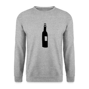 flasche voll - Unisex Pullover - Weißgrau meliert - Vorne - Alina (178cm) & Michal (187cm)