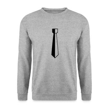 Tie - Unisex Sweatshirt - salt & pepper - Front - Alina (178cm) & Michal (187cm)