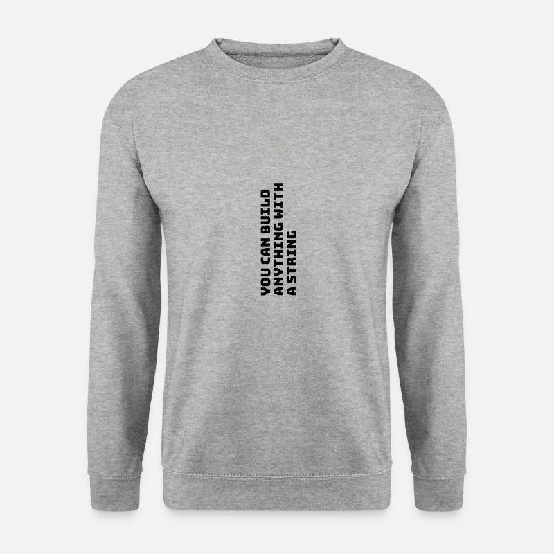 You can create everything .... - Unisex Pullover - Weißgrau meliert