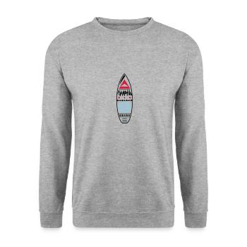 surfer - Unisex Sweatshirt - salt & pepper - Front - Alina (178cm) & Michal (187cm)
