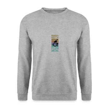 Braking makes the rims dirty - Unisex Sweatshirt - salt & pepper - Front - Alina (178cm) & Michal (187cm)