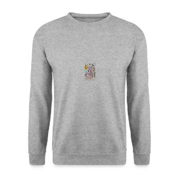 Vögel - Unisex Pullover - Weißgrau meliert - Vorne - Alina (178cm) & Michal (187cm)
