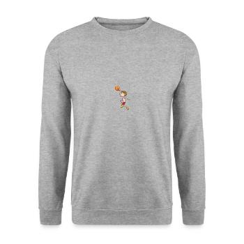 Ballsport - Unisex Pullover - Weißgrau meliert - Vorne - Alina (178cm) & Michal (187cm)