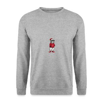 Dogue Allemand Chien Noël Cool Noël - Sweat-shirt Unisexe - gris chiné - Devant - Alina (178cm) & Michal (187cm)