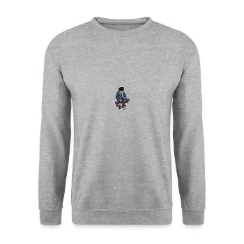 Fahrrad - Unisex Pullover - Weißgrau meliert - Vorne - Alina (178cm) & Michal (187cm)